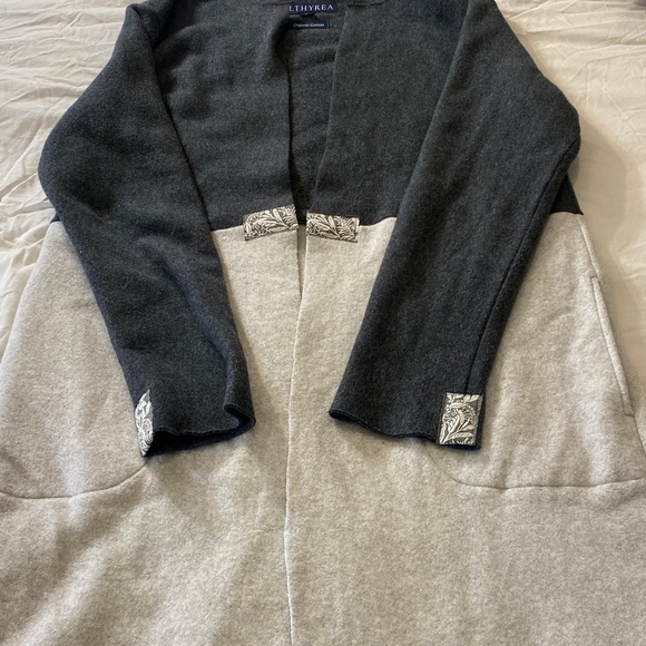 Althyrea Sweaters - Althyrea Organic Cotton Gray Cardigan Made in Canada